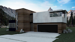 Perspective 3D extérieure maison contemporaine
